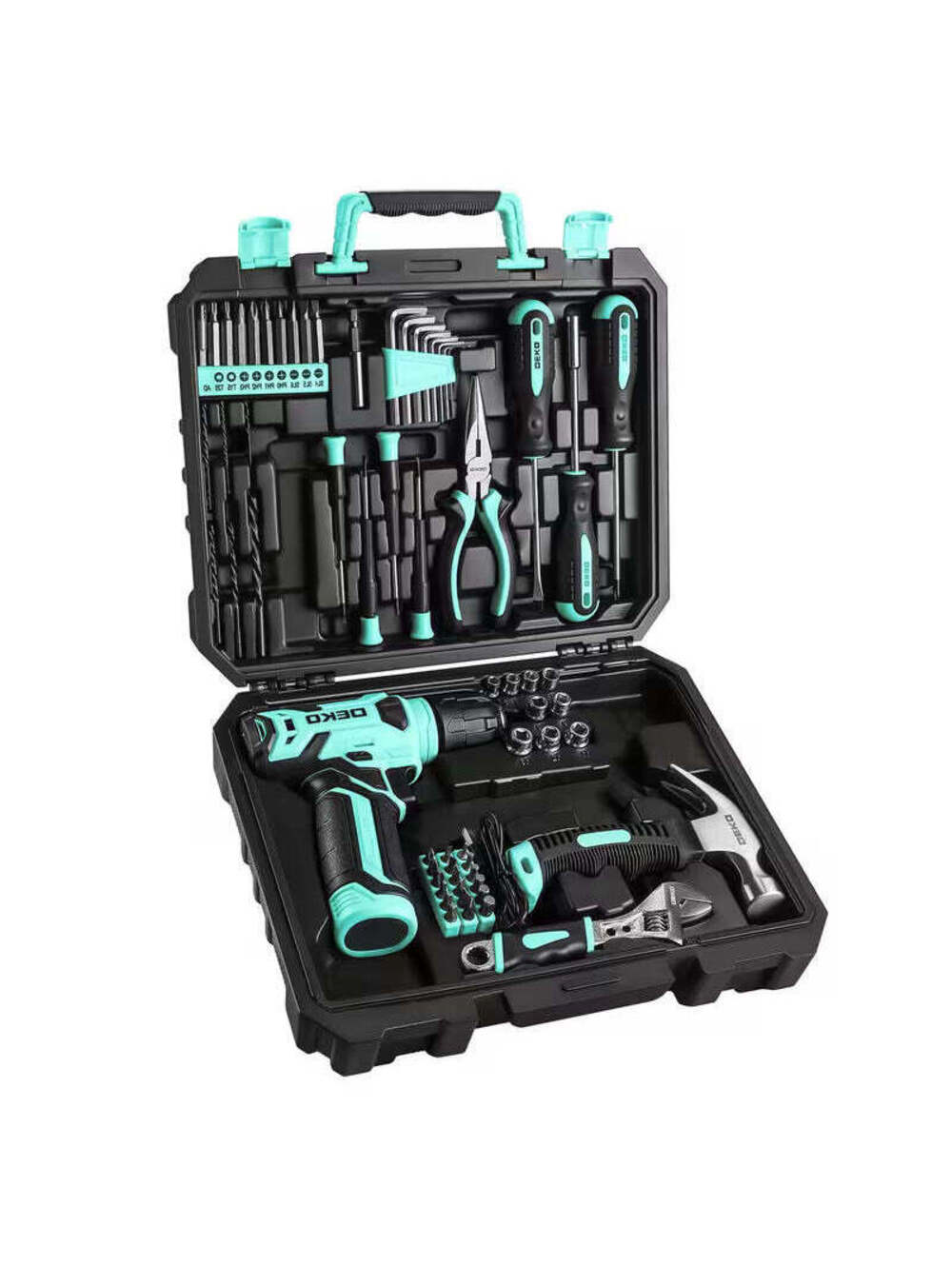 119/151PCS Power Tool Box Set With 8V/12V Cordless Drill/Driver, Hammer